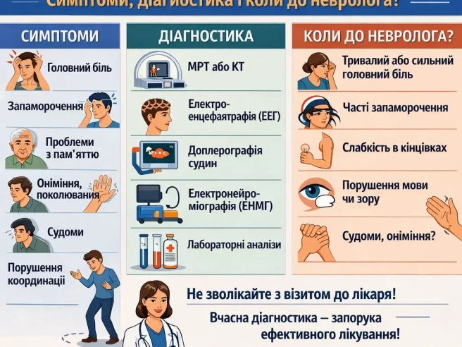 Неврологічні захворювання – симптоми, діагностика і коли до невролога?
